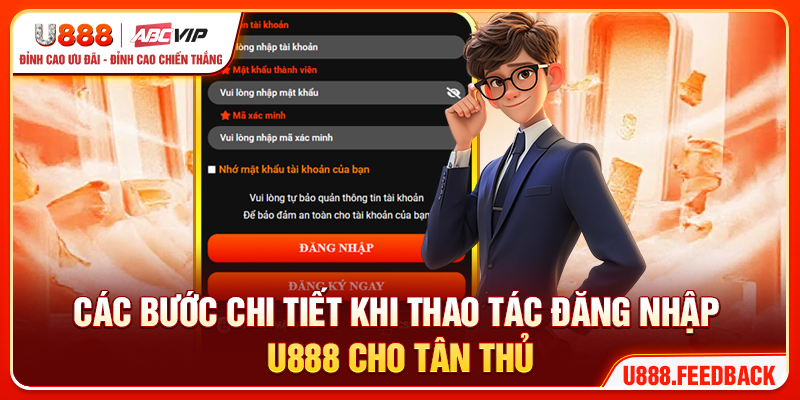 Các bước chi tiết khi thao tác đăng nhập U888 cho tân thủ