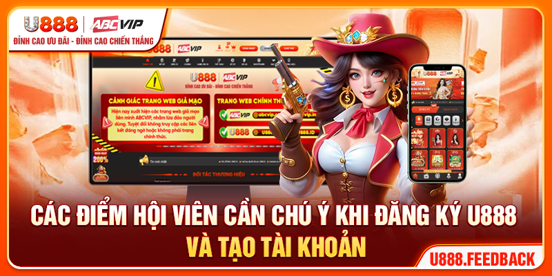 Các điểm hội viên cần chú ý khi đăng ký U888 và tạo tài khoản