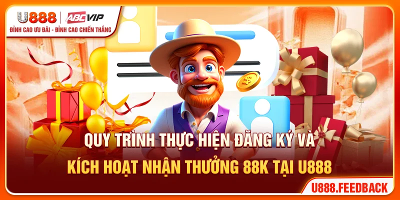 Quy trình thực hiện đăng ký và kích hoạt nhận thưởng 88K tại U888