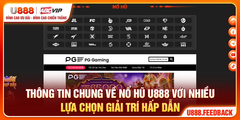 Thông tin chung về nổ hũ U888 với nhiều lựa chọn giải trí hấp dẫn 