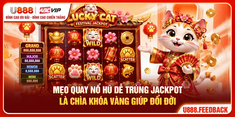 Mẹo quay nổ hũ dễ trúng Jackpot là chìa khóa vàng giúp đổi đời
